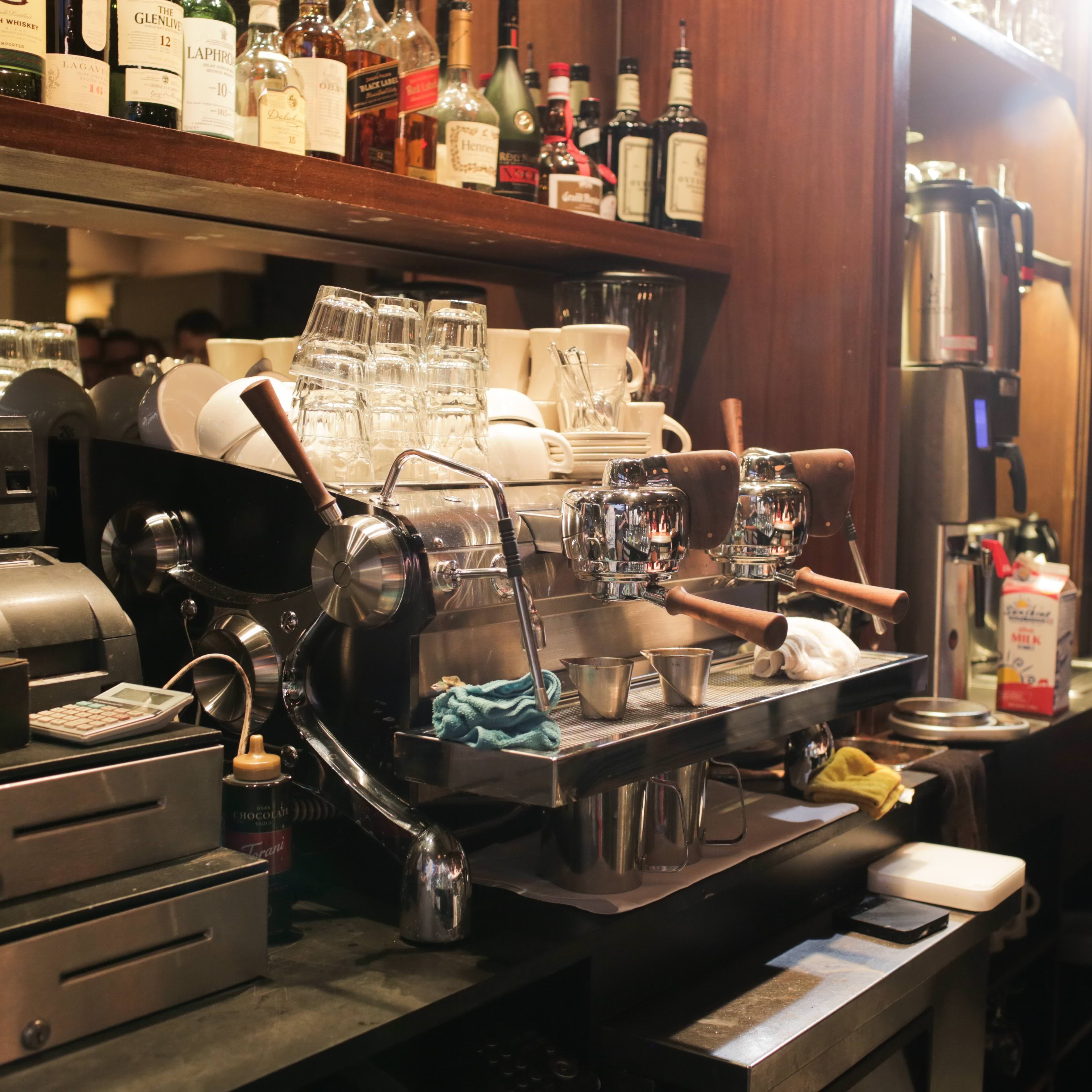 Coastal Kitchen, Slayer Espresso newly installed on the bar.
